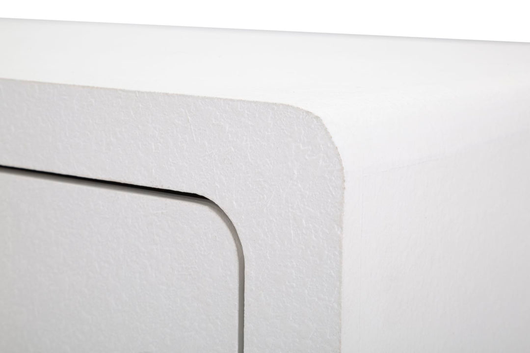 Mesita de noche alta blanca con cajón – Venus