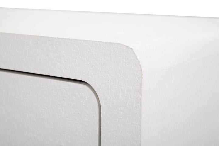 Mesita de noche alta blanca con cajón – Venus