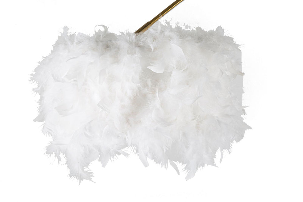 Lámpara de pie arco moderna negra con pantalla de tela – Plur contemporánea