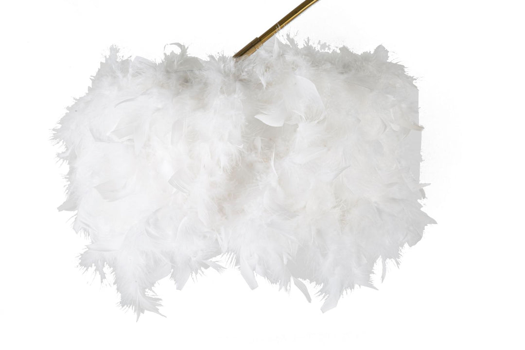 Lámpara de pie arco moderna negra con pantalla de tela – Plur contemporánea