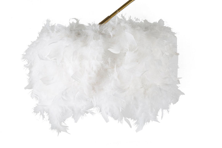 Lámpara de pie arco moderna negra con pantalla de tela – Plur contemporánea