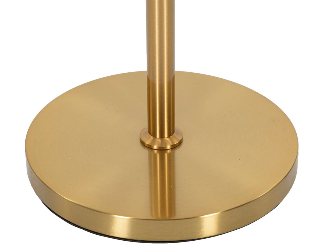 Lámpara de pie estilo cristal blanca con pantalla de tela – Diamon Collection