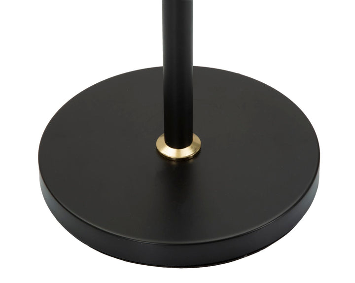 Lámpara de pie dorada y blanca con detalles de cristal – Closy diseño moderno