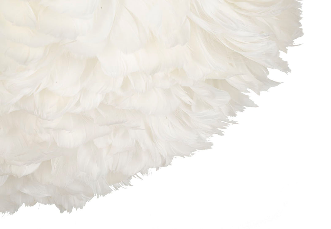 Lámpara de techo de plumas blanca – Luz colgante elegante