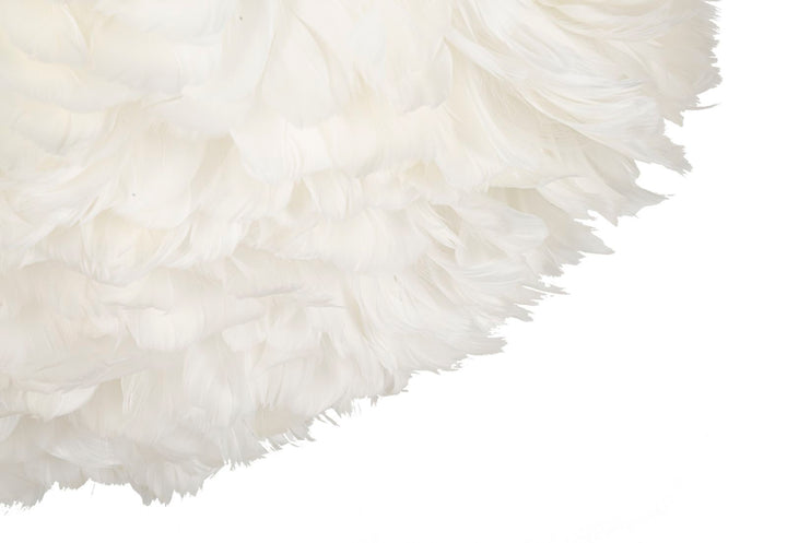 Lámpara de techo de plumas blanca – Luz colgante elegante