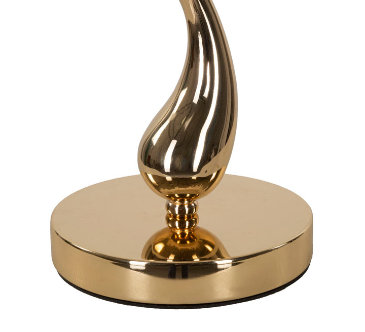 Lámpara de mesa de plumas blanca con base dorada – Cart Collection