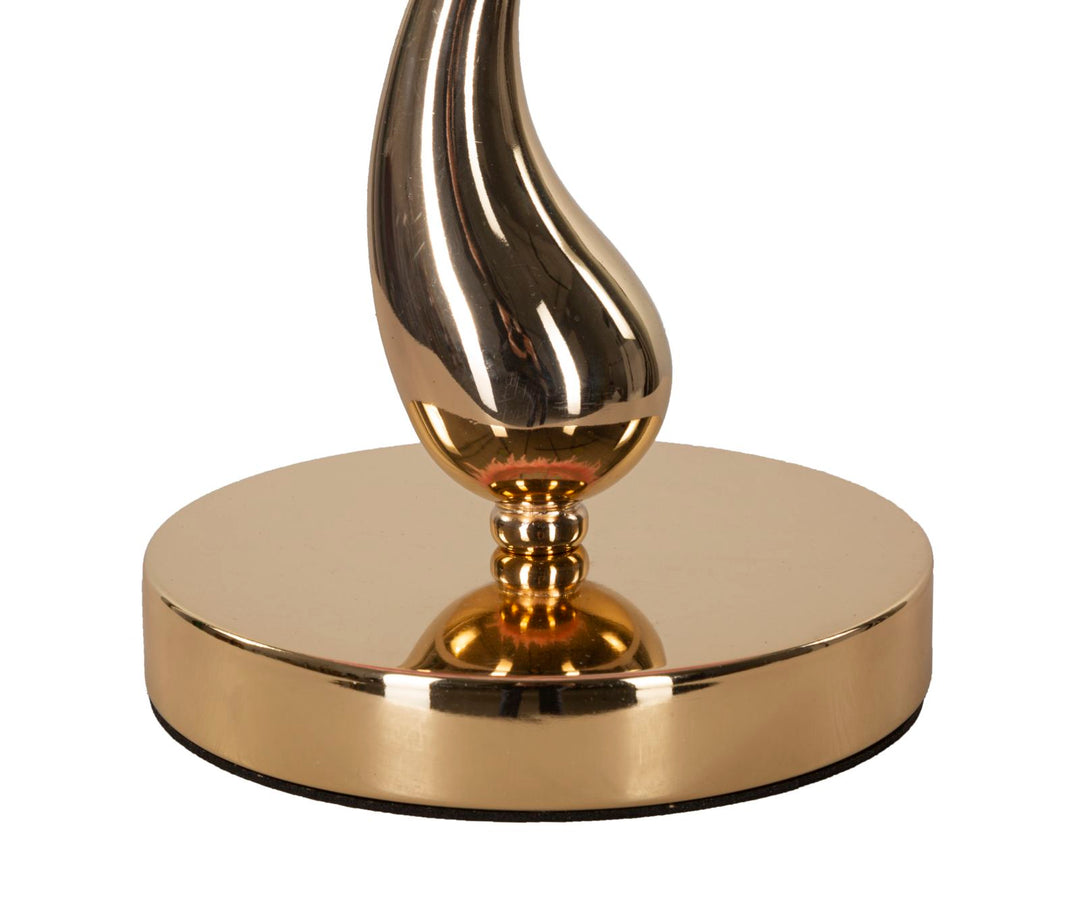 Lámpara de mesa de plumas rosa con base dorada – Cart Collection