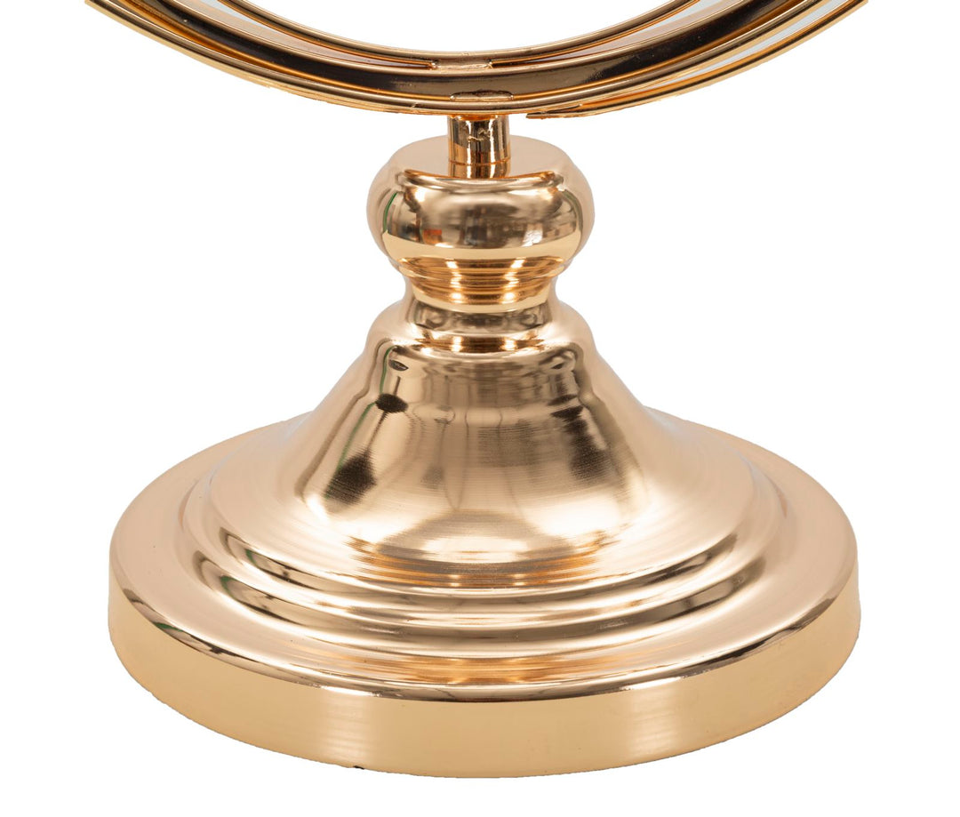 Lámpara de mesa negra y dorada con pantalla de tela – Bruxelles Collection