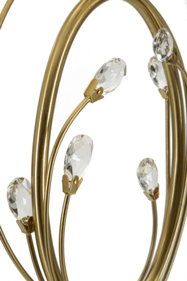 Lámpara de pie dorada con pantalla blanca – Versailles diseño elegante