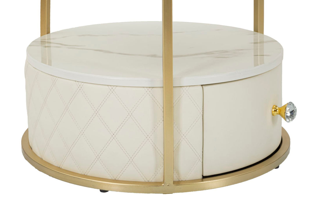 Mesita de noche blanca con cajón – Sharon