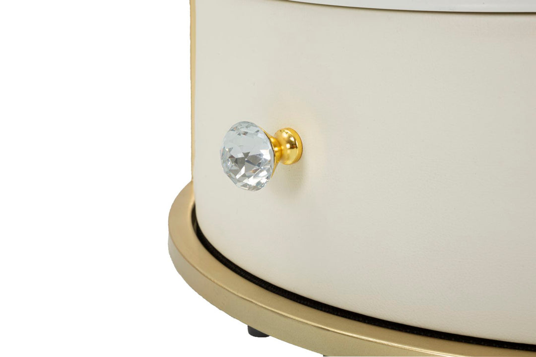 Mesita de noche blanca con cajón – Sharon