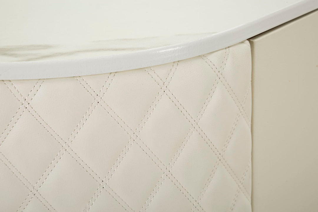 Armario de madera blanco con base dorada – Sharon módulo de almacenaje