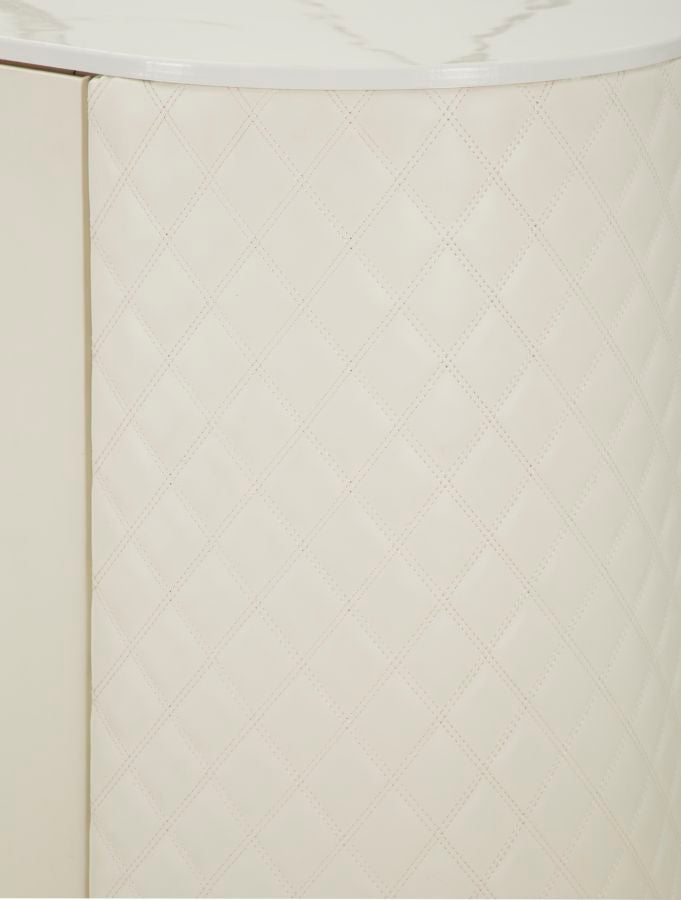 Armario de madera blanco con base dorada – Sharon módulo de almacenaje