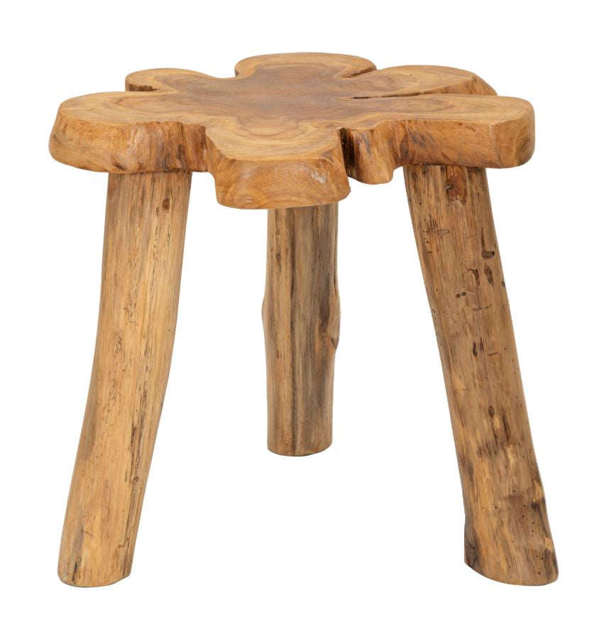 Mesa de centro redonda de teca – Bintang madera maciza