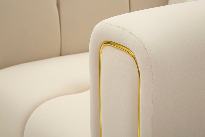 Sillón tapizado crema con cojín – Alma sillón de acento