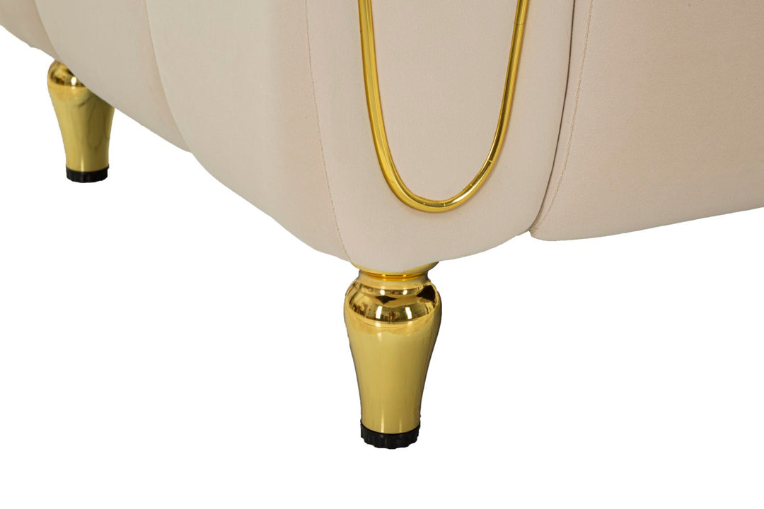 Sillón tapizado crema con cojín – Alma sillón de acento