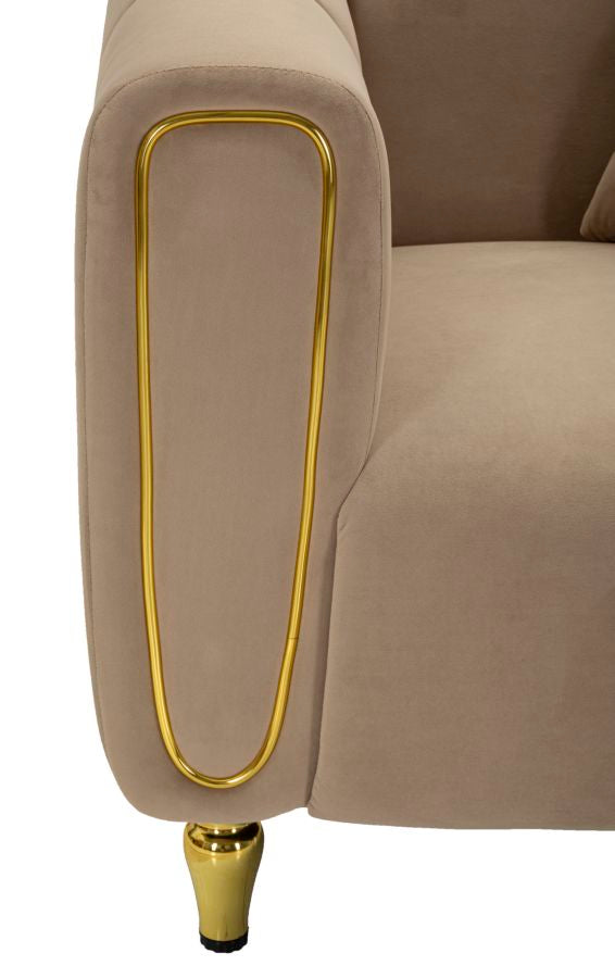 Sillón tapizado gris con cojín – Alma sillón de acento