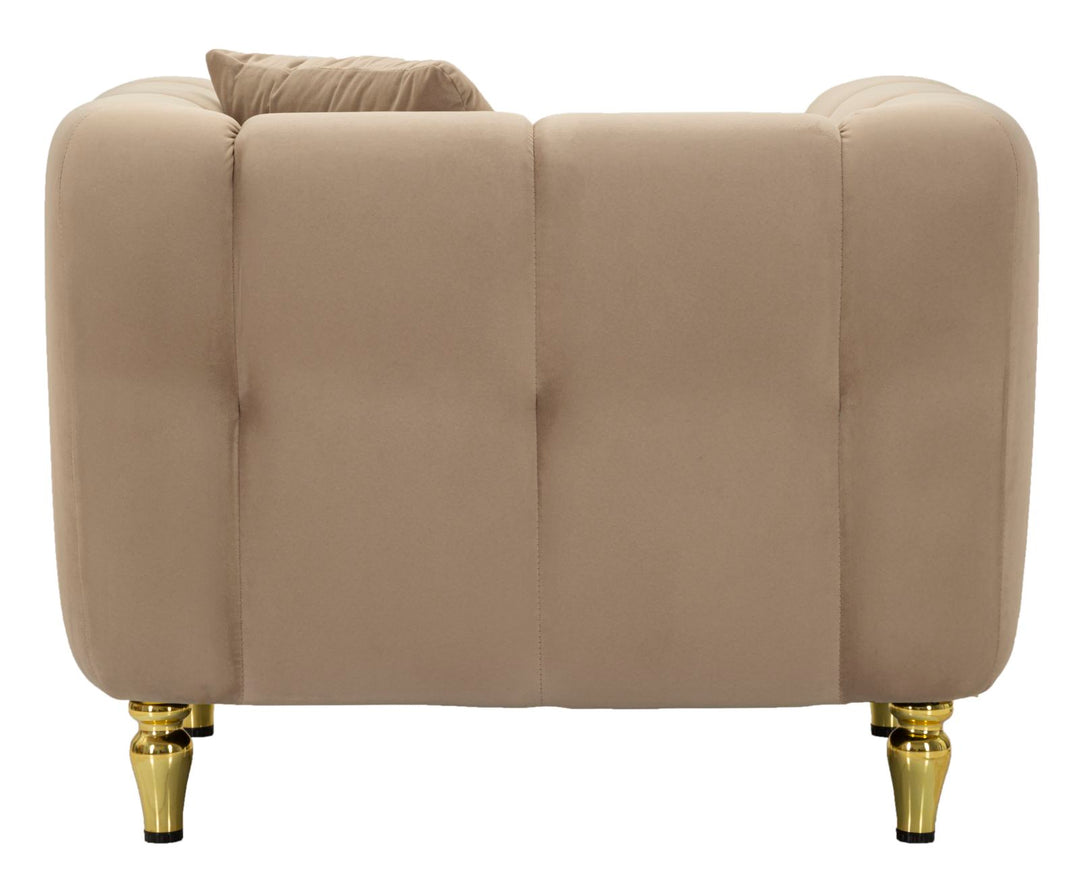 Sillón tapizado gris con cojín – Alma sillón de acento