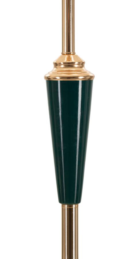 Lámpara de pie beige y dorada con pantalla de tela – Gron contemporánea