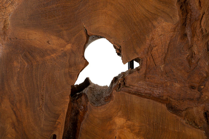 Lámpara de mesa de teca con base tallada – Kepala Collection