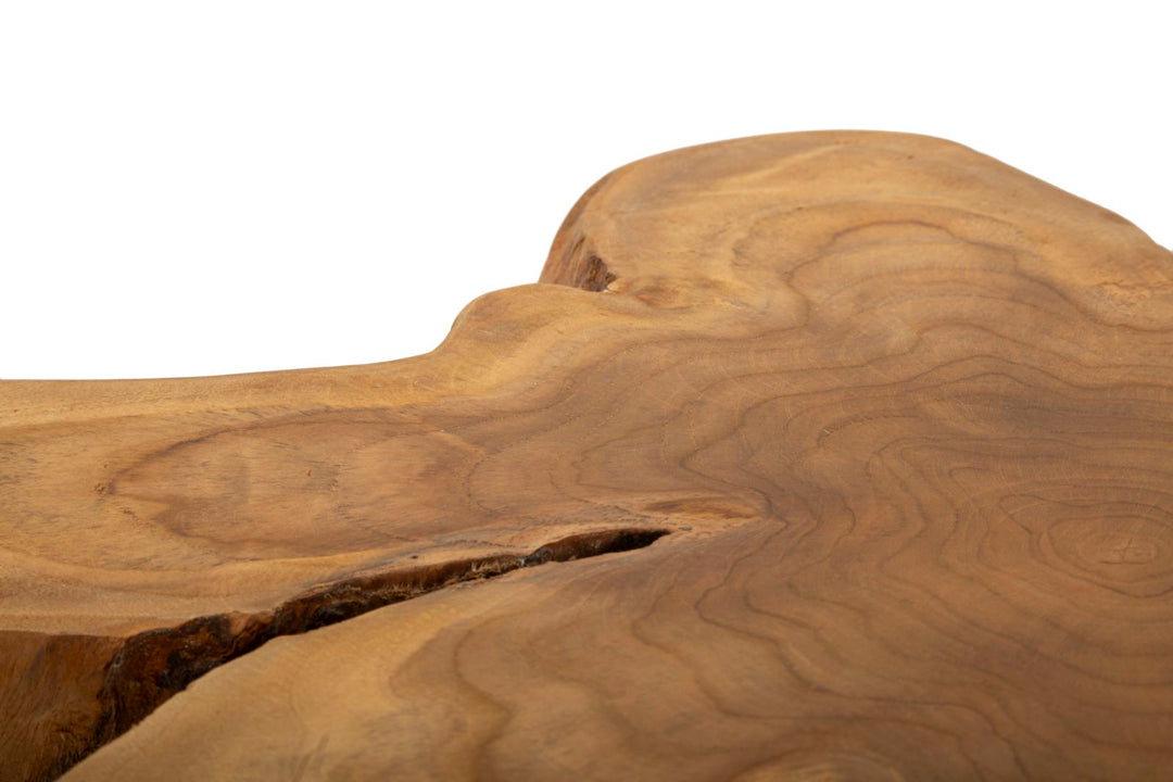 Mesa de centro redonda de teca – Bintang madera maciza