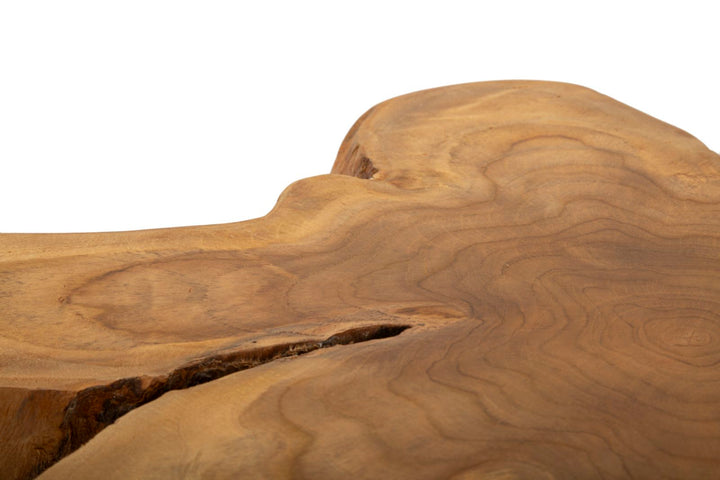 Mesa de centro redonda de teca – Bintang madera maciza