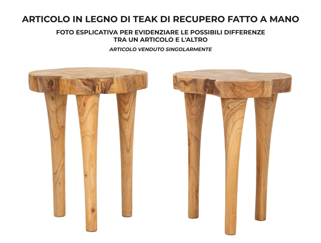 Taburete redondo de teca – Kursi asiento de acento