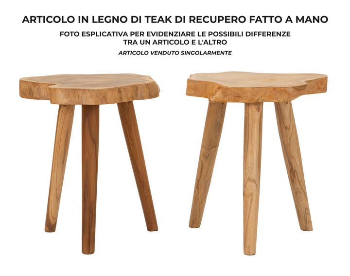 Taburete redondo de teca – Budut asiento de acento