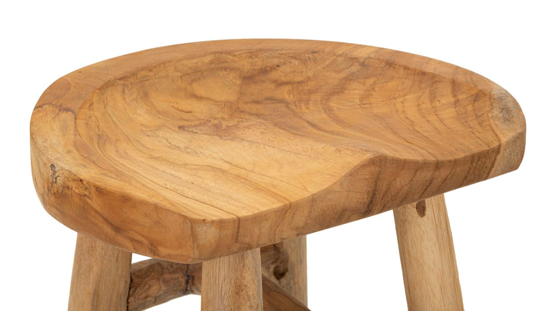 Taburete redondo de teca – Sel asiento de acento