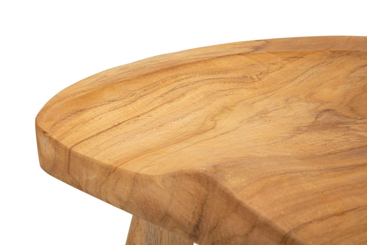 Taburete redondo de teca – Sel asiento de acento