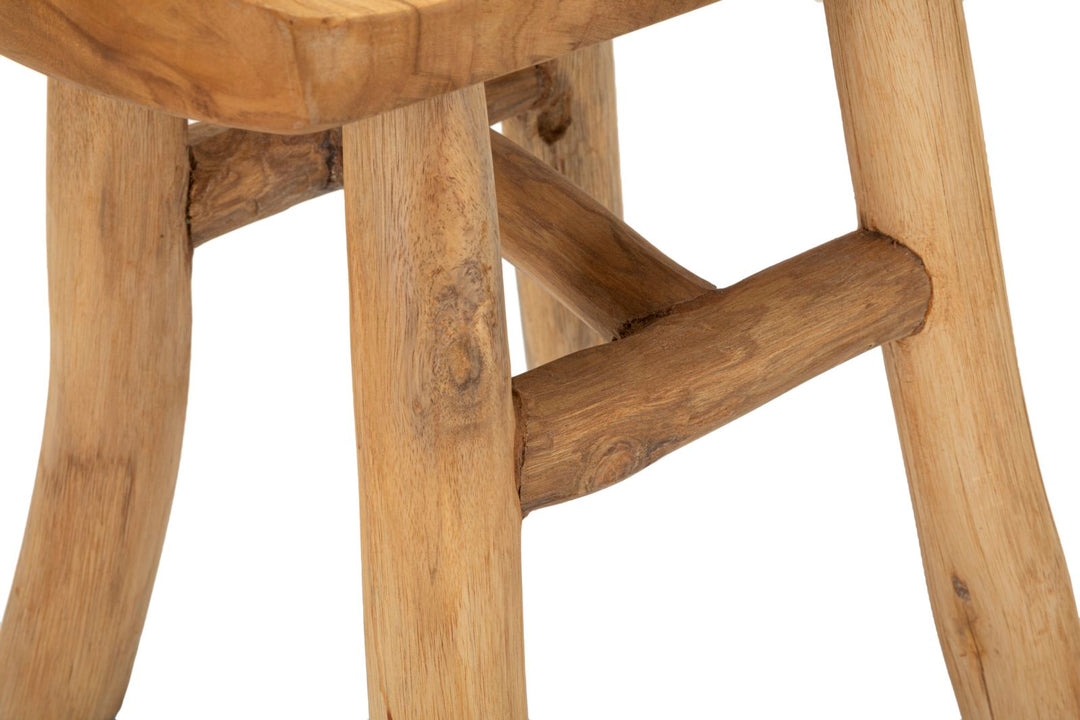Taburete redondo de teca – Sel asiento de acento