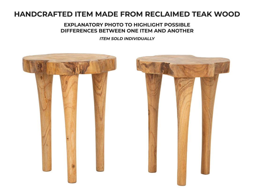 Taburete redondo de teca – Kursi asiento de acento