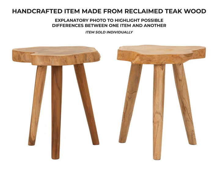 Taburete redondo de teca – Budut asiento de acento