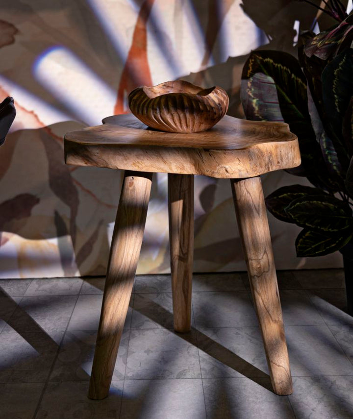 Taburete redondo de teca – Budut asiento de acento