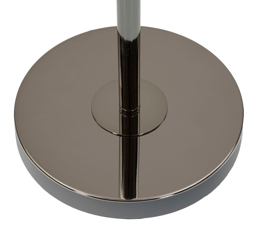 Lámpara de pie blanca y negra con pantalla de tela – Miiva One moderna