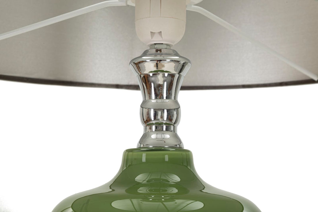 Lámpara de pie negra y dorada con pantalla de tela – Eva One diseño moderno