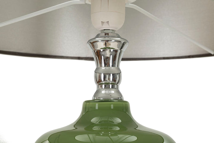 Lámpara de pie negra y dorada con pantalla de tela – Eva One diseño moderno