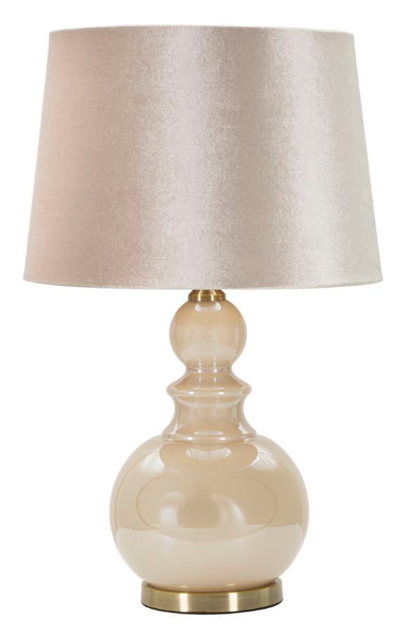 Lámpara de mesa decorativa dorada con pantalla de tela – Perly Tower diseño