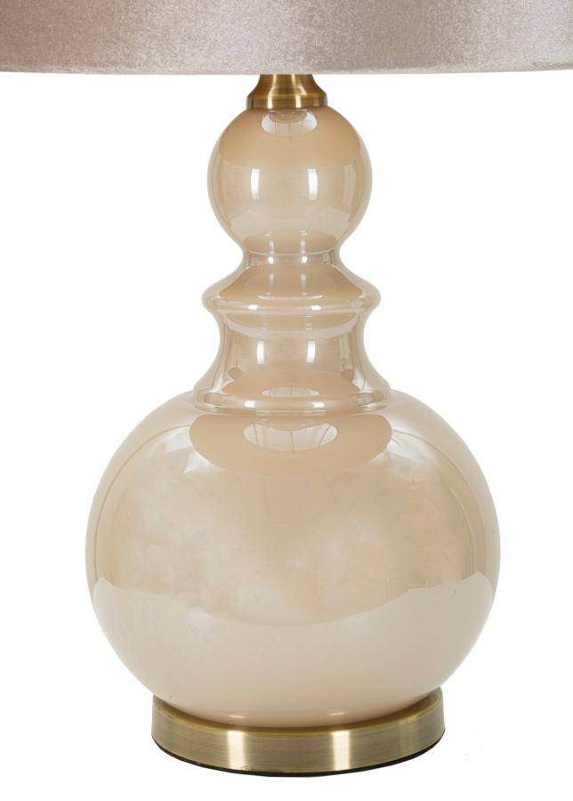 Lámpara de mesa decorativa dorada con pantalla de tela – Perly Tower diseño