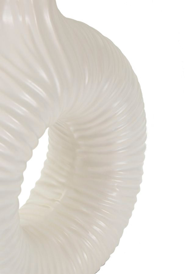 Lámpara de mesa de cerámica blanca con pantalla de tela – Seta acento moderno