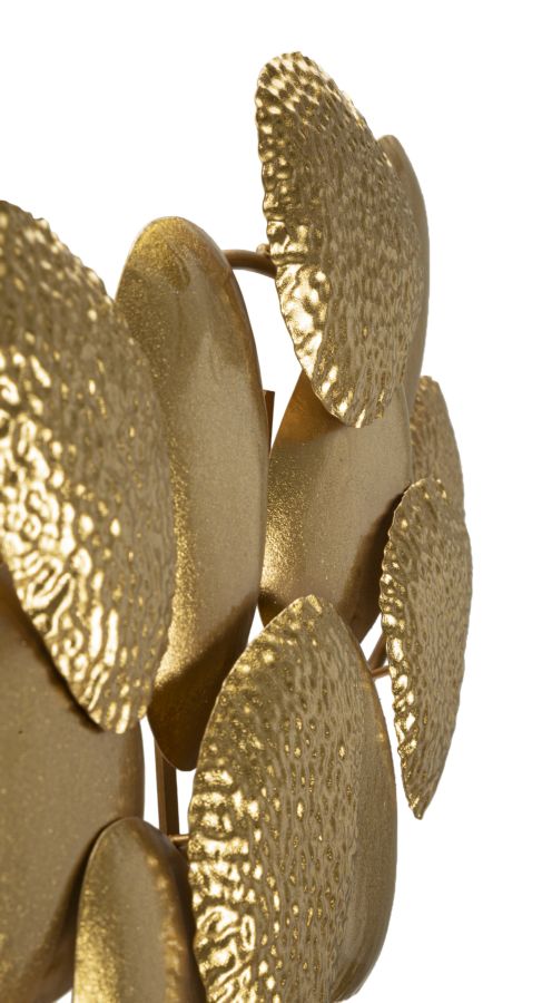 Aplique de pared de metal dorado con diseño de concha – Iluminación decorativa