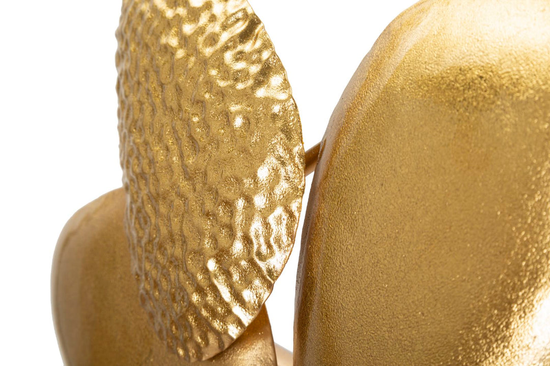 Aplique de pared de metal dorado con diseño de concha – Iluminación decorativa