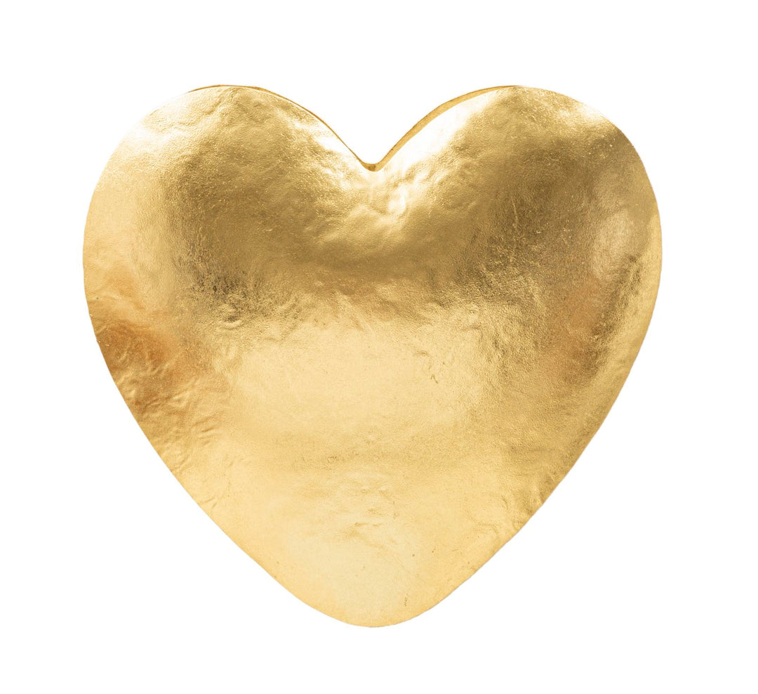 Aplique de pared de metal dorado con forma de corazón – Goldy luz decorativa