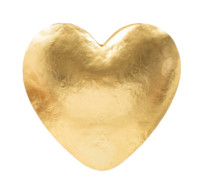 Aplique de pared de metal dorado con forma de corazón – Goldy luz decorativa