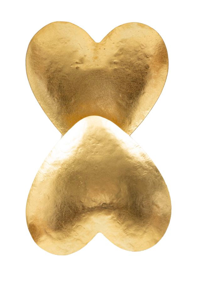 Aplique de pared de metal dorado con forma de corazón – Goldy luz decorativa