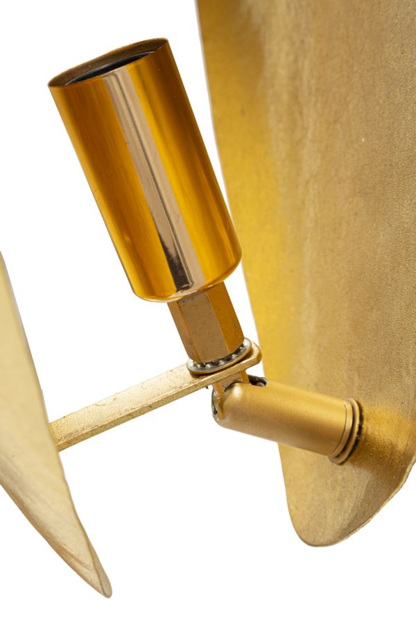 Aplique de pared de metal dorado con forma de corazón – Goldy luz decorativa