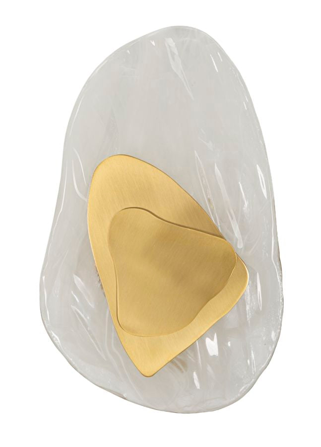 Aplique de pared dorado y blanco con diseño de olas – Ocean Collection