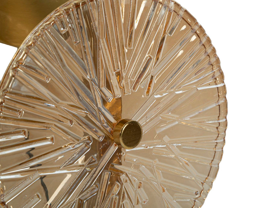 Aplique de pared dorado y plateado con diseño de rayos de sol – Sunrise moderno