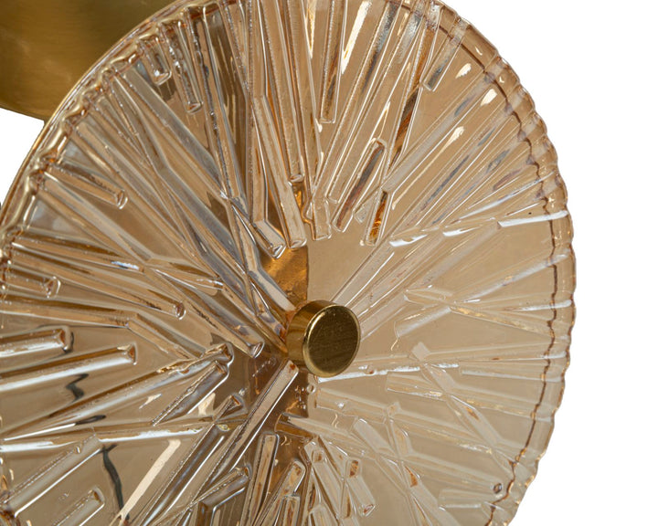 Aplique de pared dorado y plateado con diseño de rayos de sol – Sunrise moderno