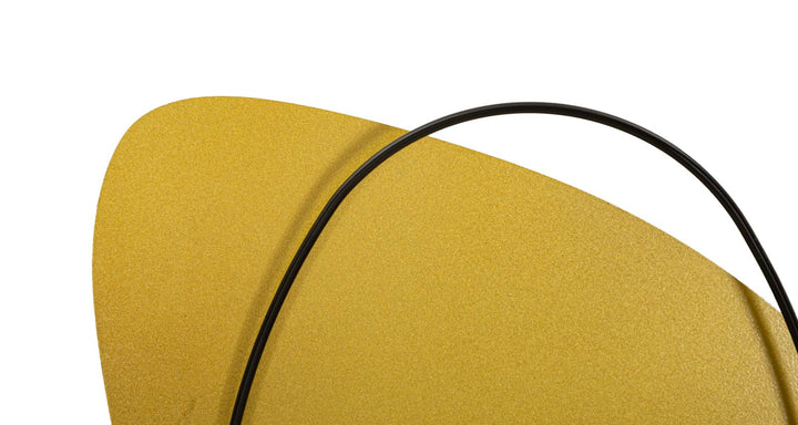 Aplique de pared dorado y blanco con forma curvada – Cirely diseño moderno